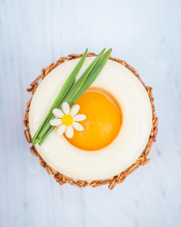 Gâteau trompe l'œil œuf au plat