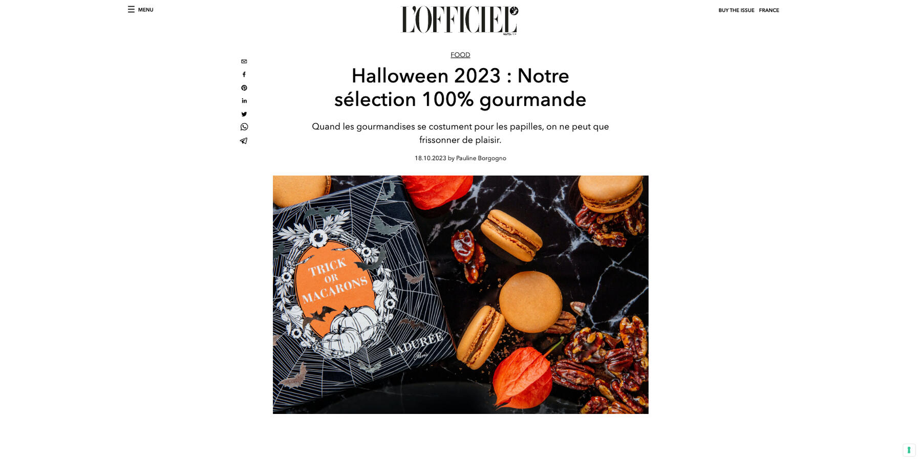 Article à propos de Panade Paris sur le site L'officiel