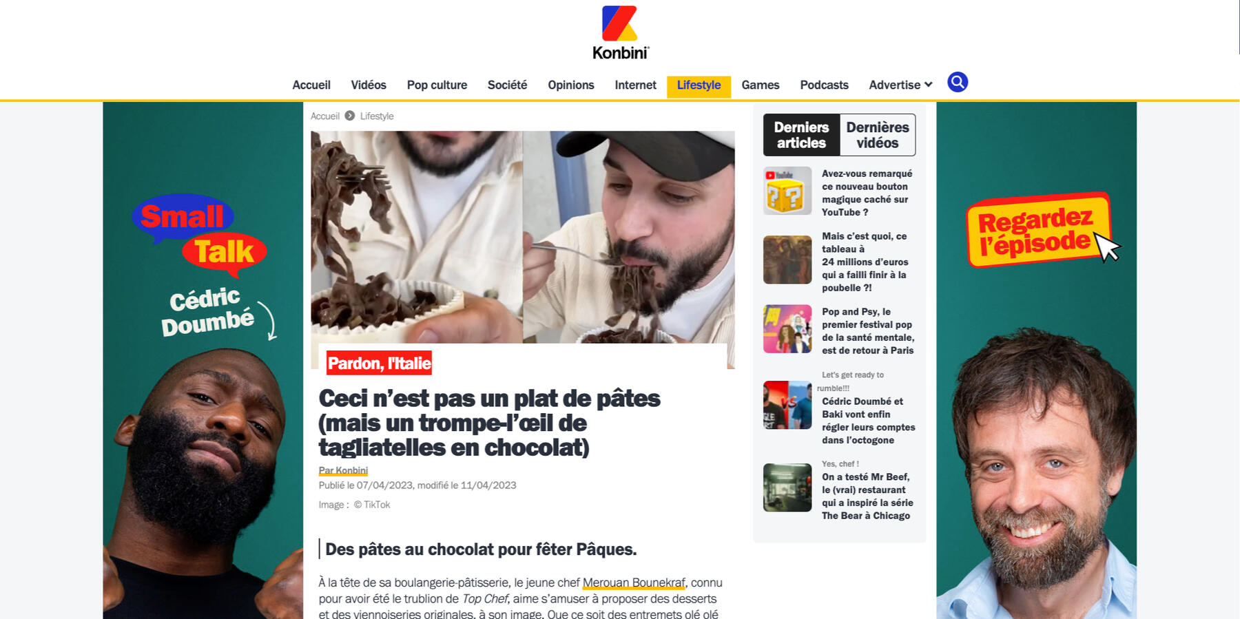 Article à propos de Panade Paris sur le site Konbini