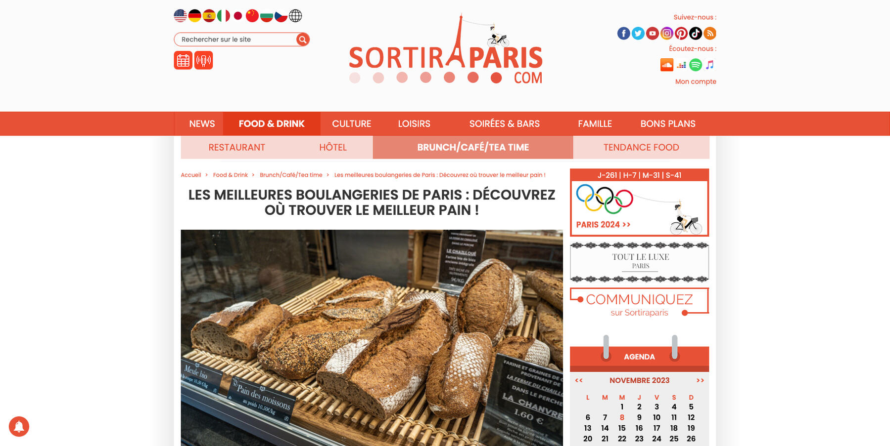 Article à propos de Panade Paris sur le site Sortir à Paris